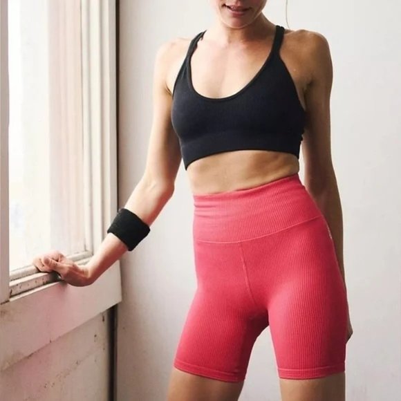 Free People Movement Happiness Runs Bike Shorts NEW - Picture 4 of 4